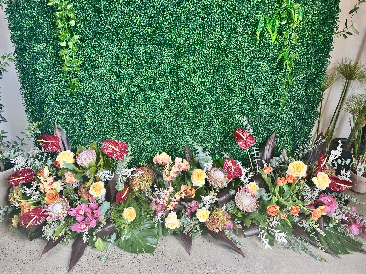 A memorial arrangement by The Flower Couch
