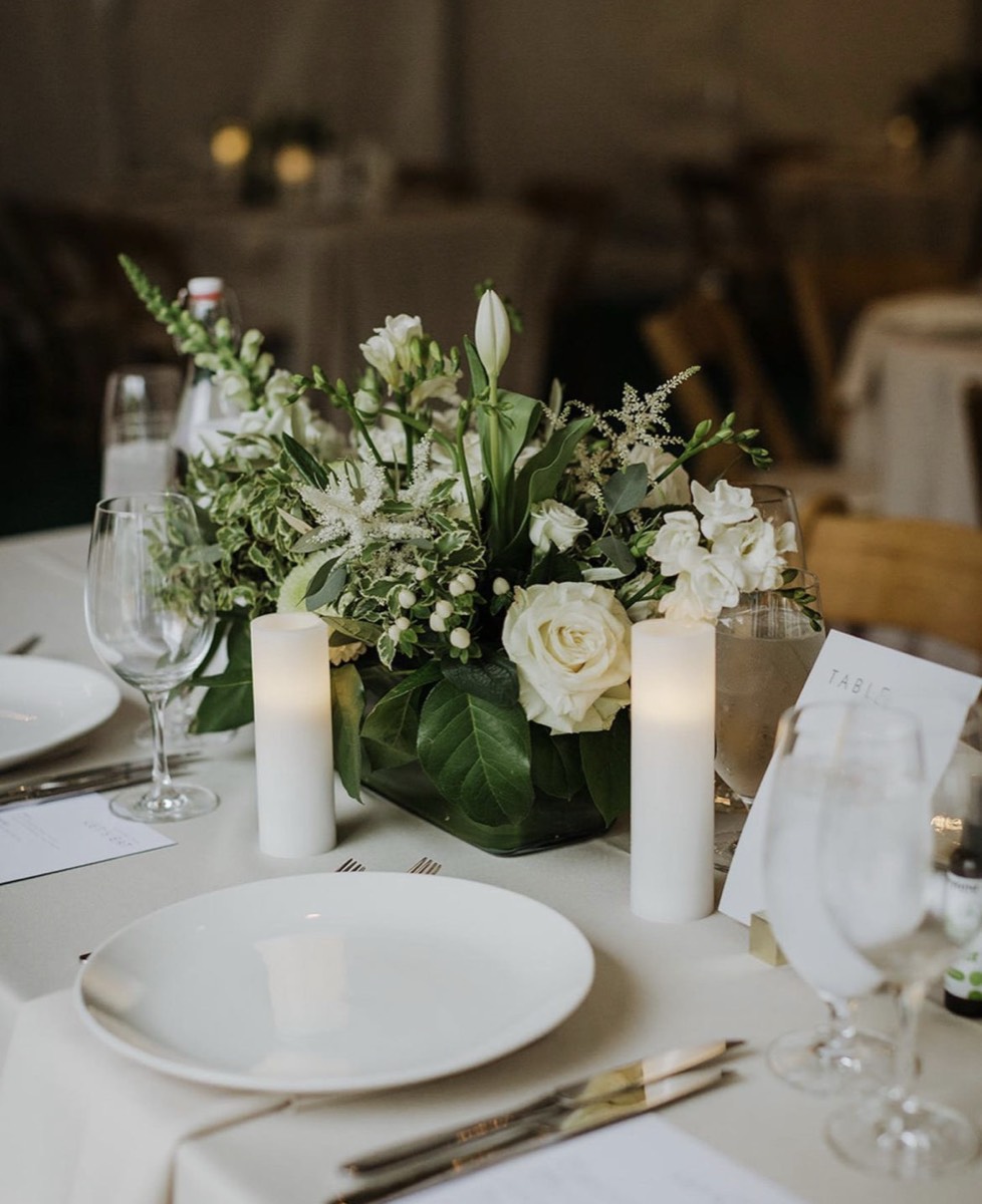 Wedding centerpiece by The Flower Couch