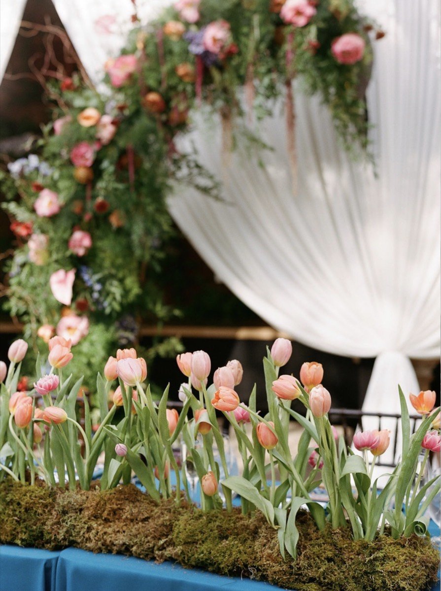 Wedding centerpiece by The Flower Couch