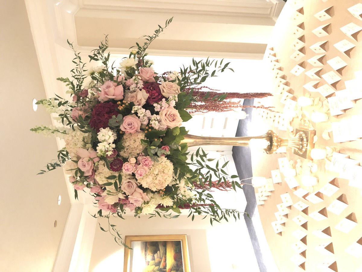 Wedding centerpiece by The Flower Couch