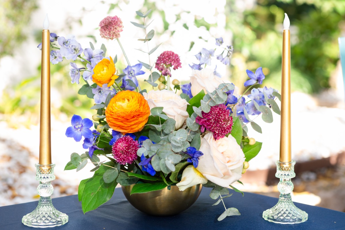 Wedding centerpiece by The Flower Couch