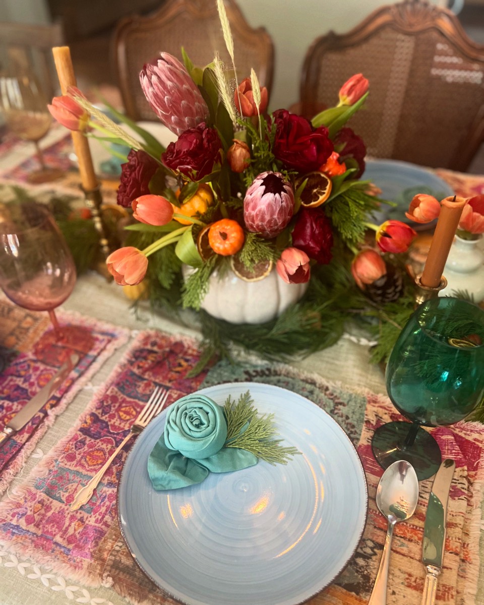 Wedding centerpiece by The Flower Couch