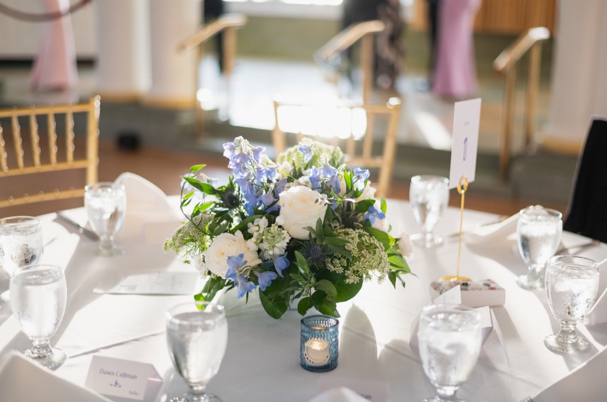 Wedding centerpiece by The Flower Couch