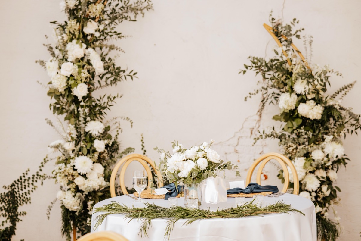 Wedding centerpiece by The Flower Couch