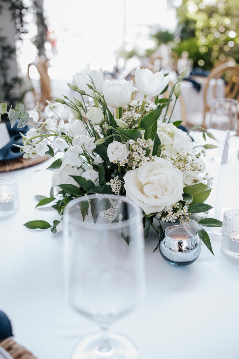 Wedding centerpiece by The Flower Couch