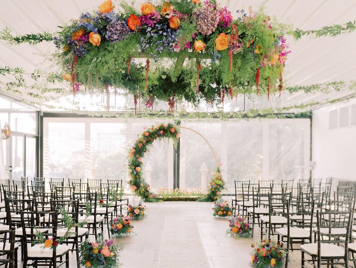 Floral installation by The Flower Couch