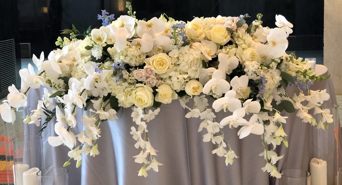 Floral installation by The Flower Couch